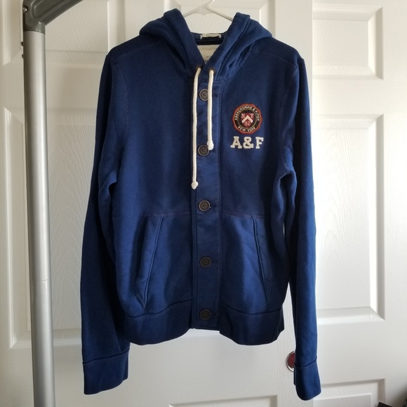 abercrombie and fitch blue hoodie